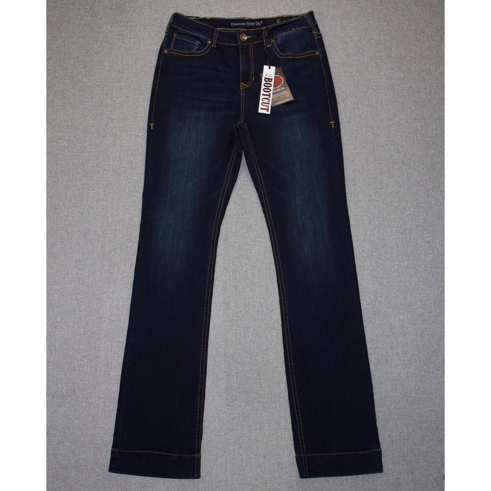 Cowgirl Tuff Co Jeans Indigo Bootcut Women 32x37 Dark Wash High Waist NWT